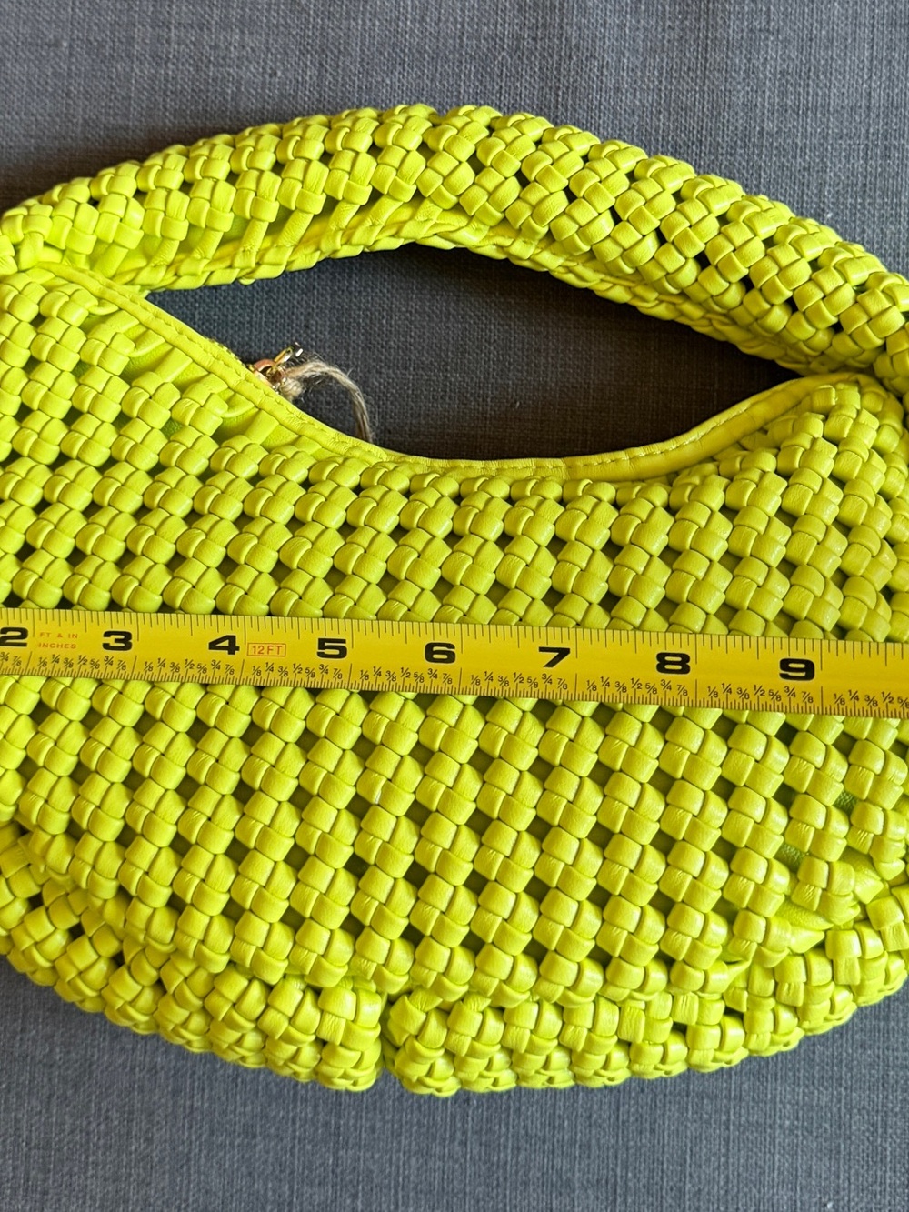 Lime Woven Statement Bag - Picture 8 of 9